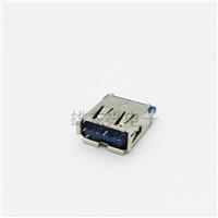 供应USB3.0 AF母座/插座 焊线铜壳夹板边带缺口