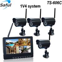 Saful家用录像夜视7寸高清彩色显示器无线监控摄像头设备TS-606C