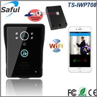 Saful新款夜视自动录像移动侦测报警wifi无线可视对讲门铃TS-IWP708