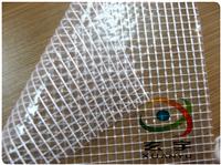 厂家供应箱包手袋防尘帘1000D 10*10）大方格PVC透明夹网布