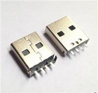 USB公头 短体沉板A公14.2mm，AM沉板贴片SMT有柱耐高温