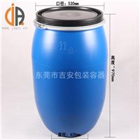 200L化工塑料桶 200升大口带铁箍法兰桶 包装桶 厂家直销