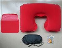 专业生产充气U型枕 充气玩具 旅游三件套厂家