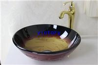 欧式钢化玻璃洗手盆 浴室盆 雕刻盆 手绘盆 现货 特价促销 N-135