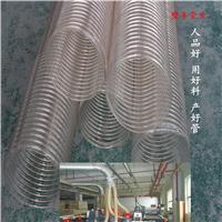 厂家直销优质大口径PU除尘吸尘软管， 大口径聚氨酯钢丝增强软管