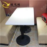 运达鸿耐用白色大理石茶餐厅桌子 自助四人餐桌 深圳厂家直销定做