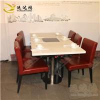 深圳厂家专业提供大理石火锅桌椅两人位四人位多人位