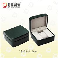 深圳厂家 翻盖蓝色皮革盒 精美手表盒 LOH-996