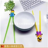 深圳硅胶厂家定制食品级硅胶筷子头筷子套 儿童练习硅胶筷子定制