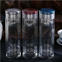 双层玻璃杯透明水杯，介休礼品杯子印字茶杯定制logo ，广告杯