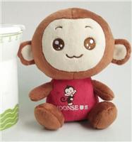 东莞毛绒玩具定制 猴子吉祥物公仔来图来样定做 毛绒娃娃