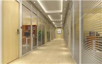 温州玻璃隔断办公室隔墙铝合金高隔带百叶双层钢化玻璃墙磨砂屏风