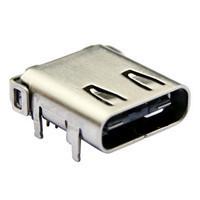 USB 3.1 type-c前插后贴带弹片四脚插板插座母座