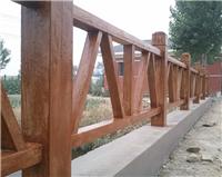 水泥GRC护栏防护栏栏杆 河道仿木栏杆环保景观 供应木栏