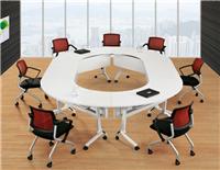 新增组合式折叠培训桌 椭圆形会议桌折叠式