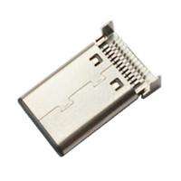 USB 3.1 type-c焊板公头双排SMT沉板90度插板