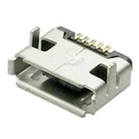 MICRO USB 5P母座插板AB型DIP直脚无柱短针