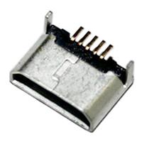 MICRO USB 5P母座后两脚插板7.2脚长1.2直边长针