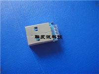 USB3.0 A公 沉板1.9MM 短体 SMT TYPE L=17.65MM