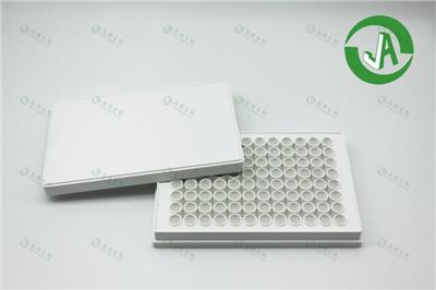 上海晶安96孔白色边框透明底部细胞培养板