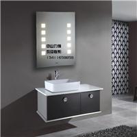 福托现代清新LED带花边智能浴室防雾镜