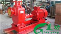 消防泵卧式结构，优质消防泵部件材料，稳定运行自吸消防泵
