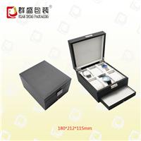 深圳厂家 黑色翻盖皮革手表盒 精美手表盒 LOH-123