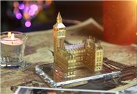 世界着名建筑 英国大本钟水晶镶金模型 商务礼品