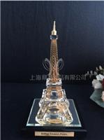 马来西亚双子塔水晶模型 世界着名建筑 商务礼品 水晶镶金工艺品定制