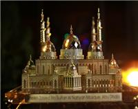 阿布扎比大清寺水晶模型 中东风格建筑 商务礼品 水晶镶金工艺品定制