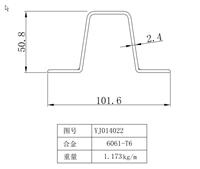 铝合金6061-T6厢式车型材 铝合金厢货型材 厢式车货车等汽车配件制作