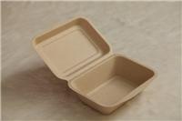 B004厂家供应打包餐盒，纸浆可降解餐盒，麦秸秆餐盒