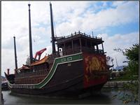 池州影视道具船，供应广东造型优美的装饰船