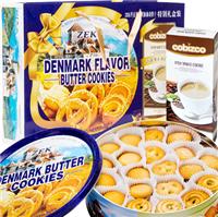 马来西亚进口零食饼干批发ZEK丹麦黄油曲奇908g加咖啡年货送礼大盒装精装