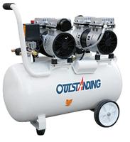 奥突斯OTS-550W*2-50L无油静音空压机1.5P气泵小型空气压缩机喷漆