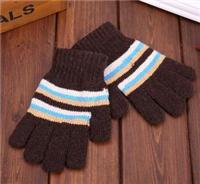 2015加厚保暖小童可爱卡通针织儿童五指手套 冬季条纹手套