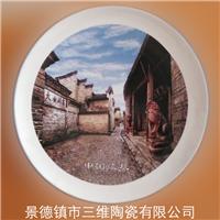 陶瓷纪念盘定做 陶瓷礼品盘生产厂家 景德镇陶瓷挂盘定制LOGO