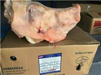 供应进口猪头西班牙797厂冷冻猪头 去耳去舌 颜色好 出成高