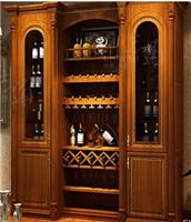 酒柜效果图展示，选择世传木实木酒柜的好处