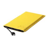 一佰 EBAI  P1 6200毫安 移动电源，充电宝**薄，皮革车缝线，苹果三星手机通用黄色