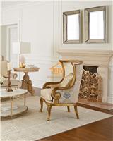 欧式实木沙发椅 书房/客厅沙发椅 高品质实木沙发椅