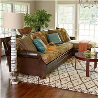 转角沙发 美式皮布沙发可拆洗居家型沙发 定制定做