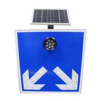 太阳能方形标志牌 LED警示灯 交通信号灯 道路安全LED标志牌