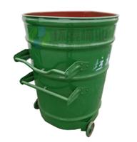 铜仁市环卫挂车绿色铁皮圆形大铁桶HT-GZ4860生产