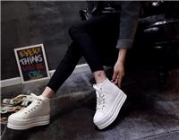 韓版2016新款一字扣帶涼鞋中跟粗跟真皮性感黑色露趾簡約高跟鞋