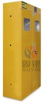 固银气体安全存储柜GYQP003工业气罐柜气体防爆柜全钢三瓶钢瓶柜