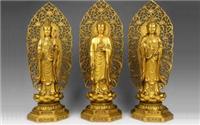 中国铜雕产业网，西方三圣铜佛像采购