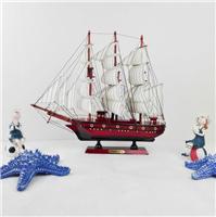 33cm帆船模型 纯手工工艺品 地中海风格家居装饰摆件送人礼品
