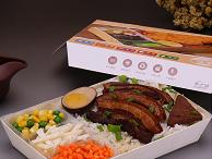 木质一次性快餐盒3三4四格便当盒外卖盒创意台式打包盒长方形饭盒
