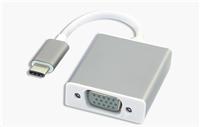 厂家直销USB3.1 USB-C Type C转VGA显示器投影视频转换线 转接线
